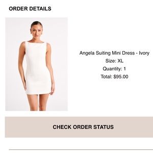 Meshki Angela Suiting Mini Dress - Ivory